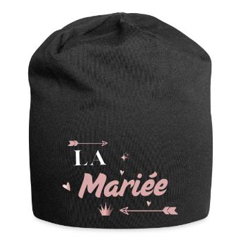 The Bride Pink Arrow - Jersey Beanie - black - Front