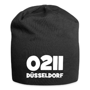 0211 Vorwahl Düsseldorf NRW Rhein - Jersey-Beanie - Schwarz - Vorne