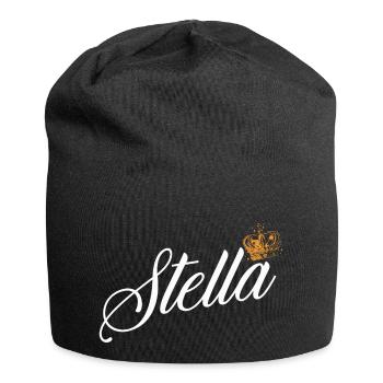 Stella Name for Women Kids Toddlers - Stella - Jersey Beanie - black - Front