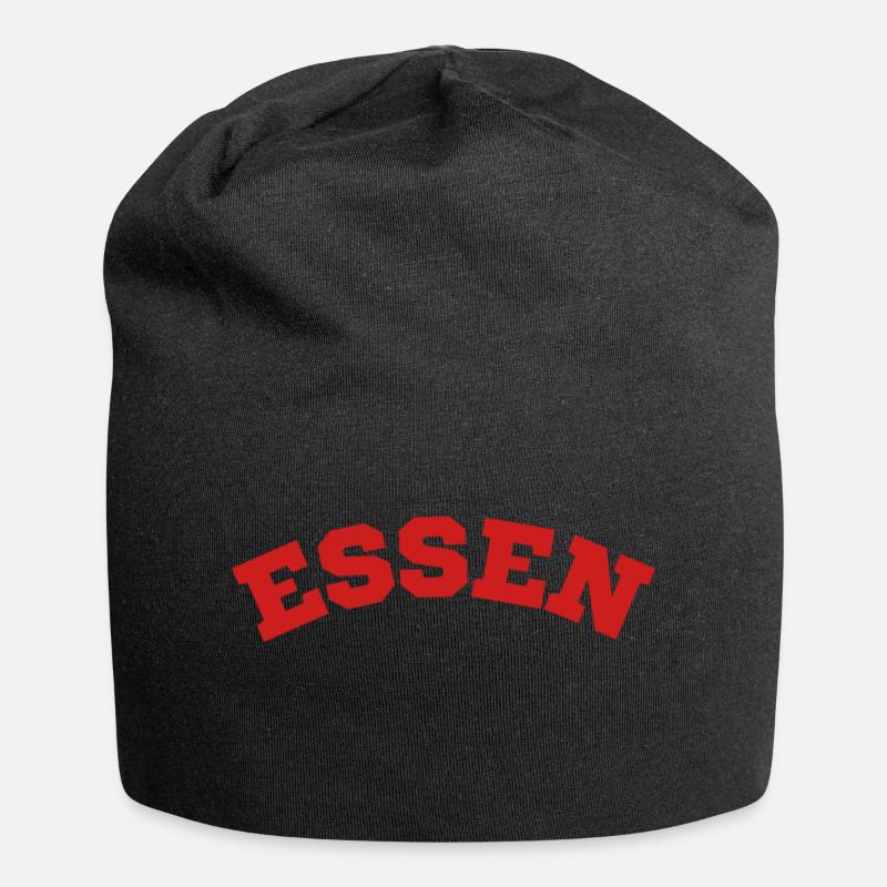 Essen - Jersey-Beanie - Schwarz