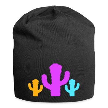 3 Colorful Cacti Cactus Prickly Desert Stinger - Jersey Beanie - black - Front