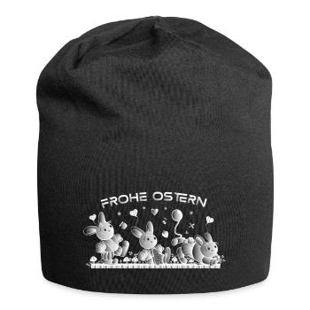 Happy Easter Wishes for Clothing & Accessories! - Jersey Beanie - black - Front