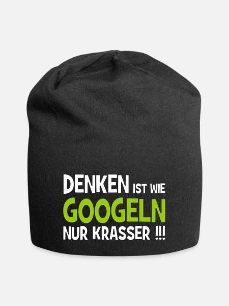 Denken ist wie googeln nur krasser!!! - Internet - Jersey-Beanie - Schwarz