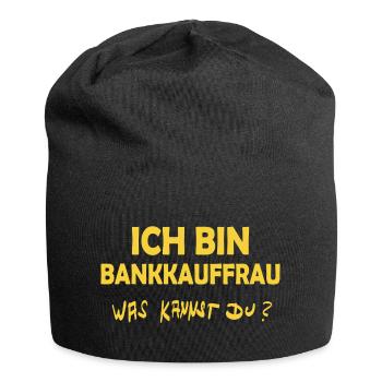 Cadeau pour employé de banque - Bonnet en jersey - noir - Devant