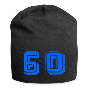 60. 60 ANS. 60e ANNIVERSAIRE. ANNIVERSAIRE 60 ANS. - Bonnet en jersey - noir - Devant