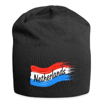 Netherlands Flag - Jersey Beanie - black - Front