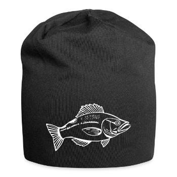 Fish Angler T-shirt Cadeau Angler - Bonnet en jersey - noir - Devant