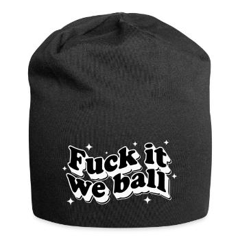 Fuck It We Ball - Retro Stars White - Jersey Beanie - black - Front