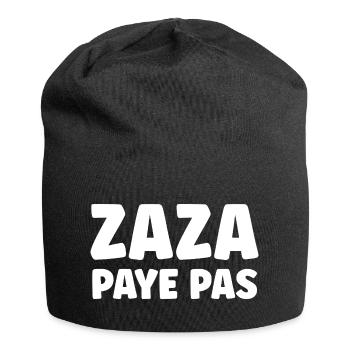 Zaza doesn't pay - Jersey Beanie - black - Front