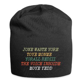 JONE GASPILLE TON JOUET MONME YORALL REDIII LA VOIX - Bonnet en jersey - noir - Devant