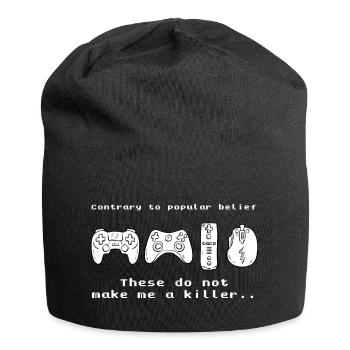 Contrairement à la croyance populaire, le design des joueurs - Bonnet en jersey - noir - Devant
