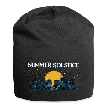 Litha Pagan: Sommersonnenwende, Mittsommer, Mittsommer, Mittsommer. - Jersey-Beanie - Schwarz - Vorne