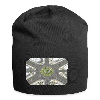 Motifs de jardins détournés - Bonnet en jersey - noir - Devant