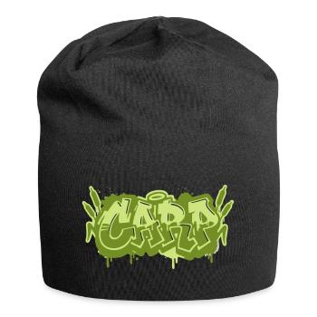 Karpfen Graffiti Schriftzug - Jersey-Beanie - Schwarz - Vorne
