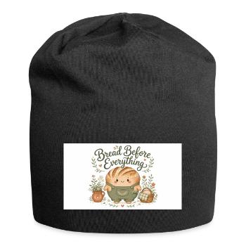 Bread mainly cuddly rolls - Jersey Beanie - black - Front