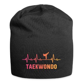 Taekwondo Herzschlag Taekwondo - Jersey-Beanie - Schwarz - Vorne