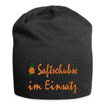 Saftschubse im Einsatz - Jersey-Beanie - Schwarz - Vorne