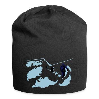 Bergsteigen - Jersey-Beanie - Schwarz - Vorne