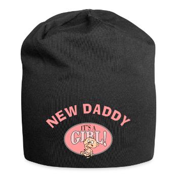 New Daddy Es ist ein Mädchen - Jersey-Beanie - Schwarz - Vorne