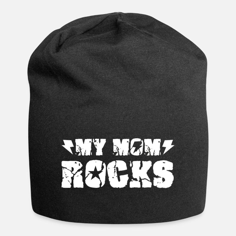 Mutter Muttertag Rock Metal Tattoo Mama Geschenk - Jersey-Beanie - Schwarz