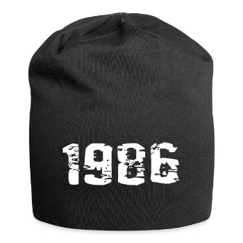 Geburtsjahr 1986 - Jersey-Beanie - Schwarz - Vorne