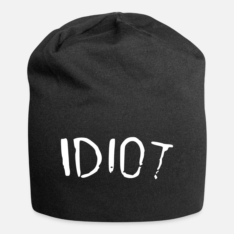 idiot - Jersey Beanie - black