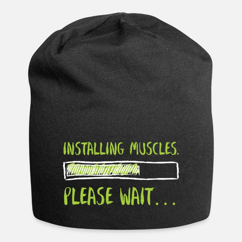 Muscles Graphic - Jersey Beanie - black