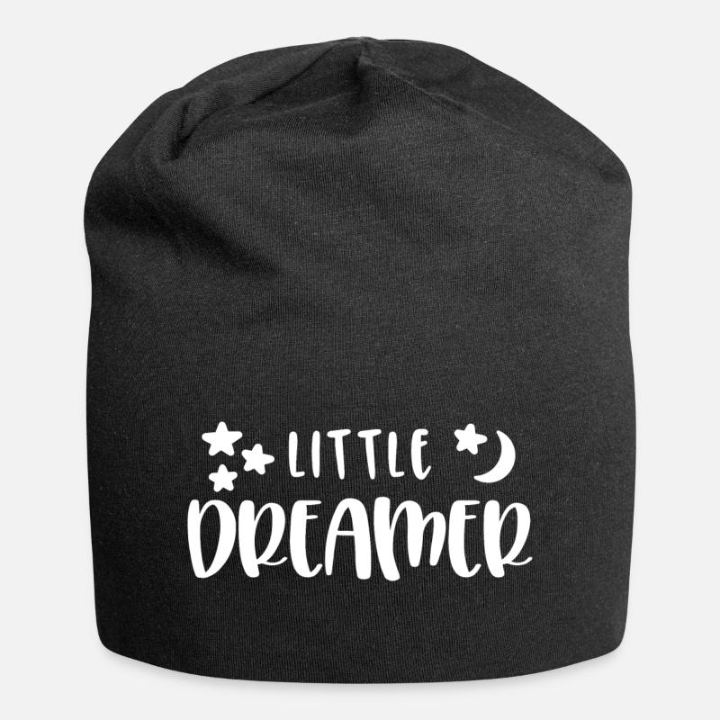 petit rêveur blanc - Bonnet en jersey - noir