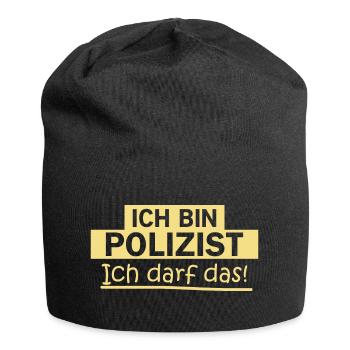 Polizei Geschenkidee Bulle lustig Spruch Polizei - Jersey-Beanie - Schwarz - Vorne