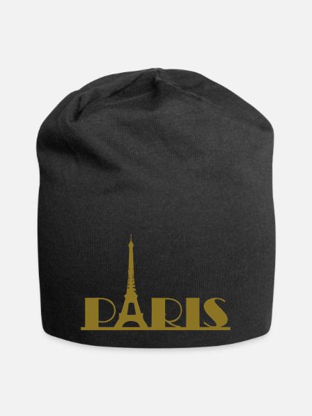 Paris - Jersey-Beanie - Schwarz