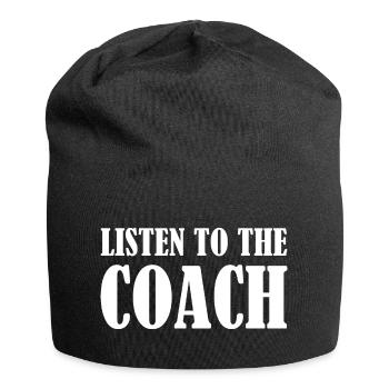 Listen To The Coach Trainer Cadeau - Bonnet en jersey - noir - Devant