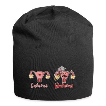 cuterus - Jersey-Beanie - Schwarz - Vorne