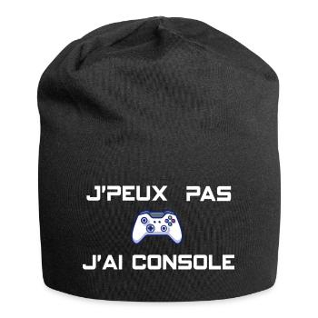 J'peux pas j'ai console - Bonnet en jersey - noir - Devant