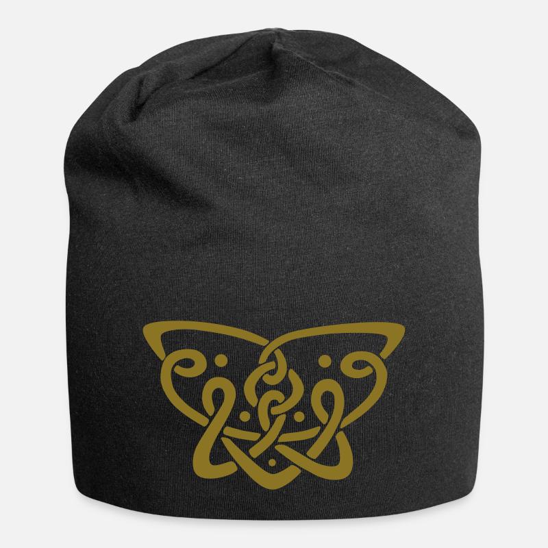 Celtic bow ties (color editable) - Jersey Beanie - black