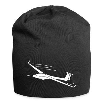 Segelflugzeug Segelflieger Geschenkideen - Jersey-Beanie - Schwarz - Vorne