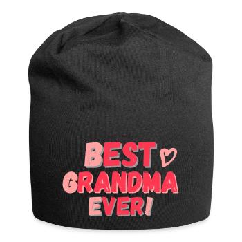 Meilleure grand-mère de tous les temps! rose rouge rose - Bonnet en jersey - noir - Devant