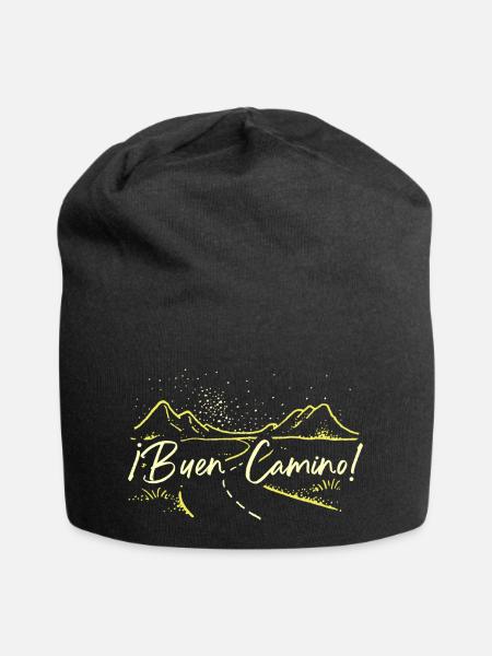 Buen camino Pilger pilgern Gruß Jakobsweg Geschenk - Jersey-Beanie - Schwarz