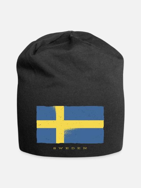 Schweden-Flagge Reisen Reisen Schweden-Flagge Reis - Jersey-Beanie - Schwarz