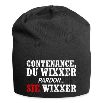 Contenance, Du Wixxer - Jersey-Beanie - Schwarz - Vorne