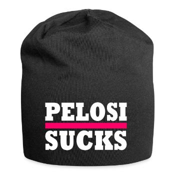 Nancy pelosi sucks - Jersey-Beanie - Schwarz - Vorne