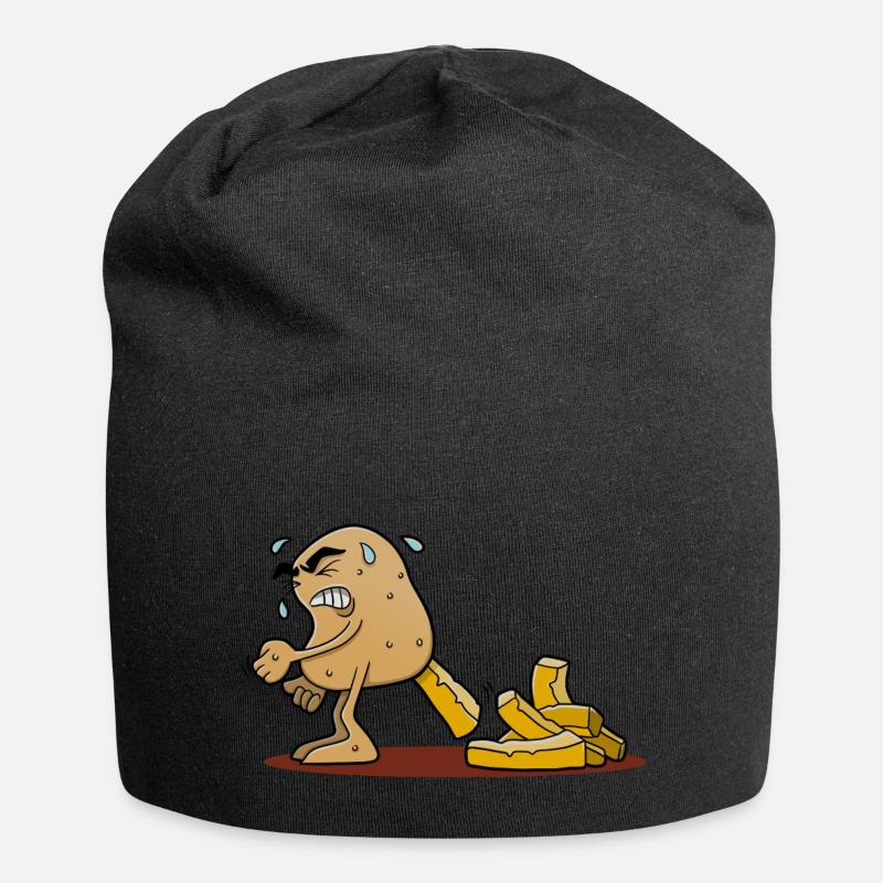 Pommes witzig - Jersey-Beanie - Schwarz
