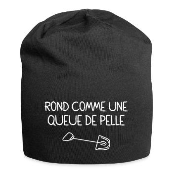 Rond Comme Une Queue De Pelle Expression Drôle - Bonnet en jersey - noir - Devant