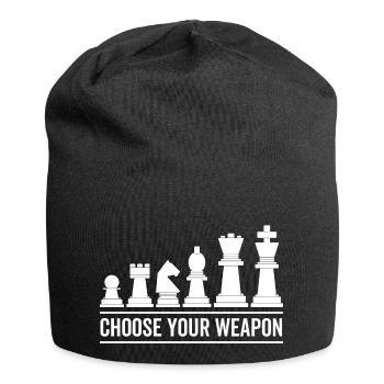 Choisissez votre arme Échecs - Bonnet en jersey - noir - Devant