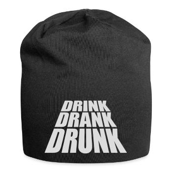 drink drank drunk Zitat - Jersey-Beanie - Schwarz - Vorne