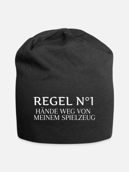 Regel Nummer 1 - Jersey-Beanie - Schwarz