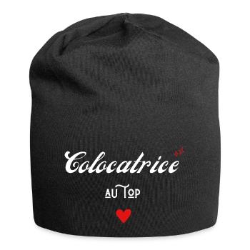 colocatrice au top idée cadeau - Bonnet en jersey - noir - Devant