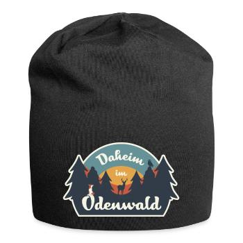 Daheim im Odenwald - Retro T-Shirt - Jersey-Beanie - Schwarz - Vorne