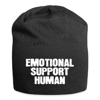 Emotional Support Human - Jersey-Beanie - Schwarz - Vorne