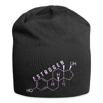 estrogen molecule - Jersey Beanie - black - Front