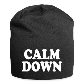 Calm down - Bonnet en jersey - noir - Devant
